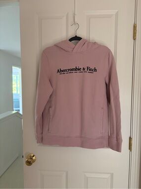 Abercrombie & Fitch Light Pink Hoodie with Black Label